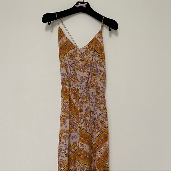 Jaase Wide Leg Bohemian Spaghetti Strap Romper Orange S - Picture 5 of 13